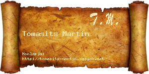 Tomasits Martin névjegykártya