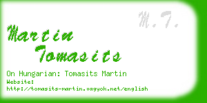 martin tomasits business card